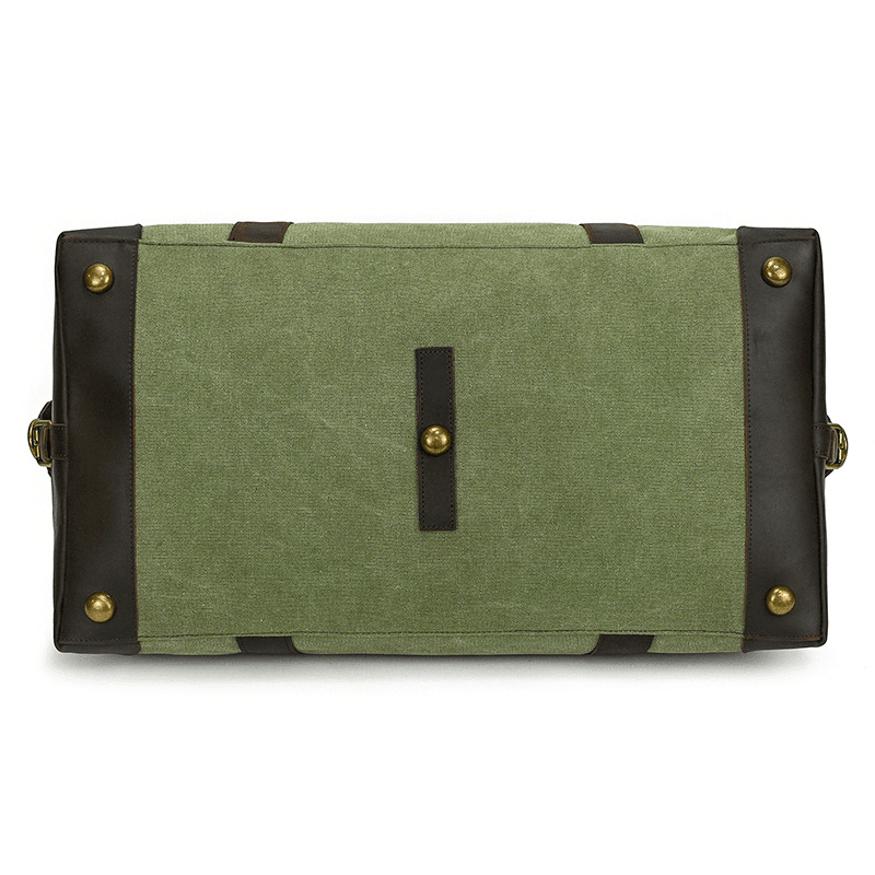 Canvas Genuine Leather Big Capacity Duffle Bag