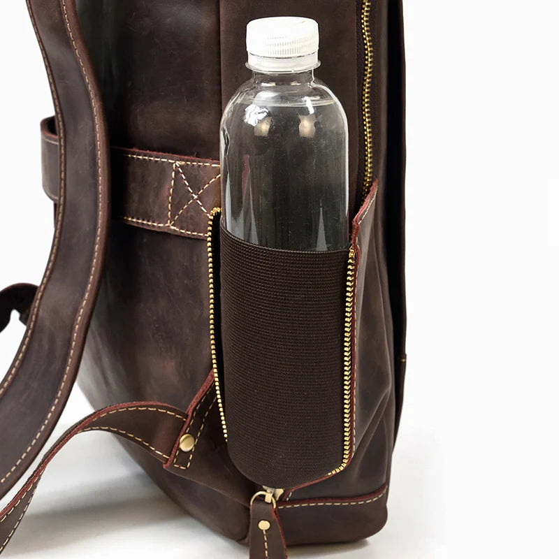 Single Zipper 15.6 inch laptop Retro Rucksack