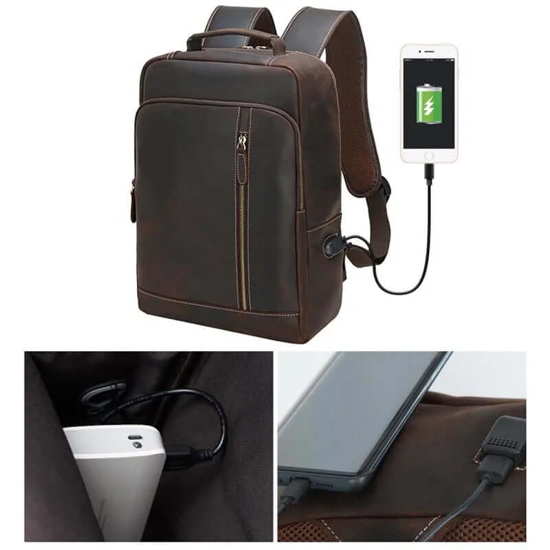 Minimalist Leather Backpack