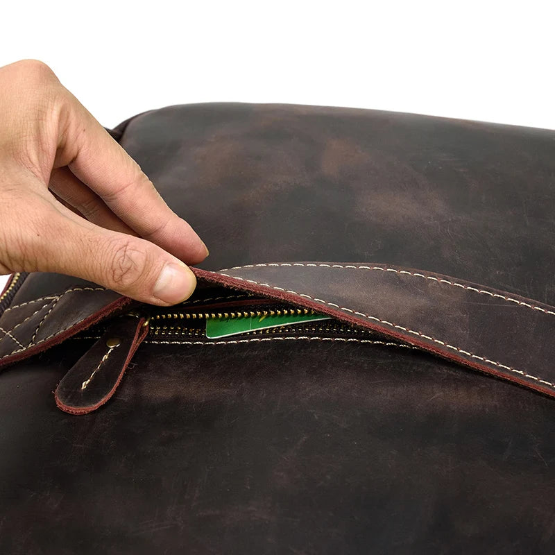 Single Zipper 15.6 inch laptop Retro Rucksack