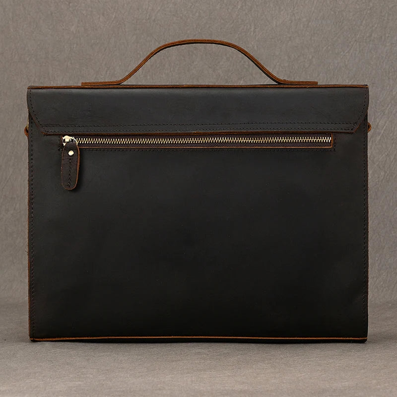 Cow Leather Male Computer Messenger Bag