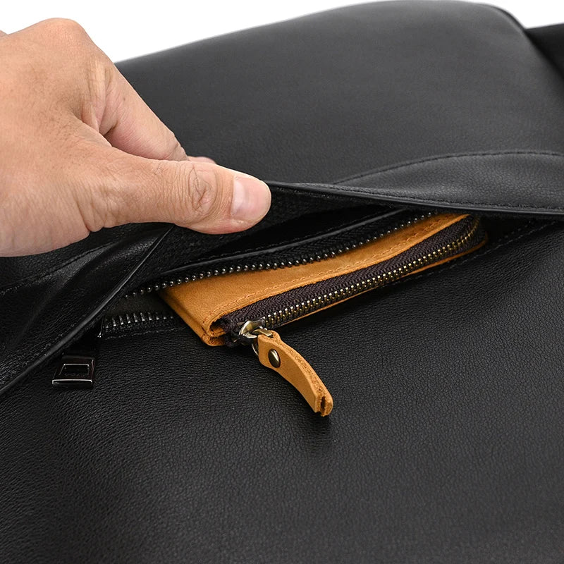 Single Zipper 15.6 inch laptop Retro Rucksack