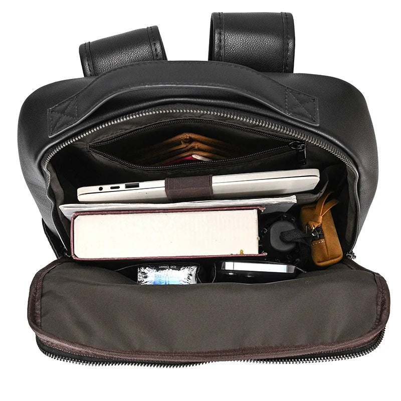 Single Zipper 15.6 inch laptop Retro Rucksack
