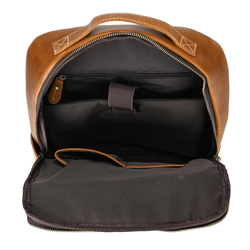 Single Zipper 15.6 inch laptop Retro Rucksack