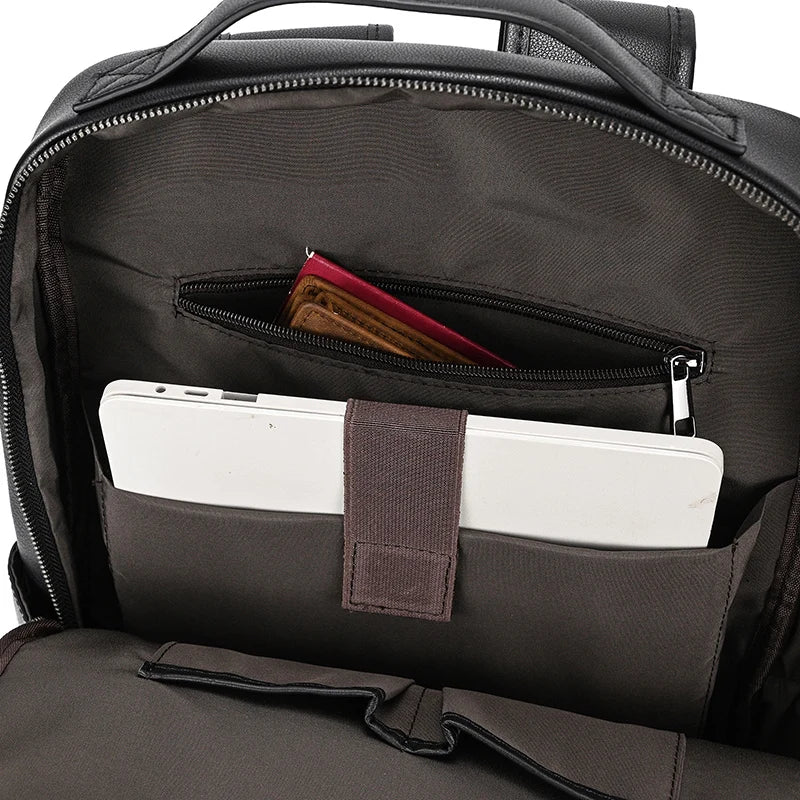 Single Zipper 15.6 inch laptop Retro Rucksack