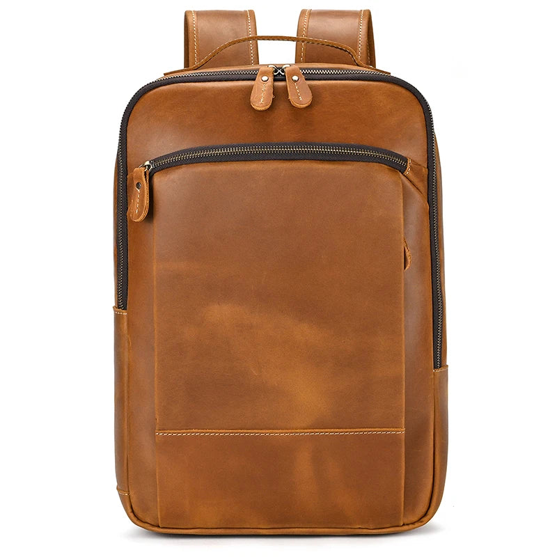 Single Zipper 15.6 inch laptop Retro Rucksack