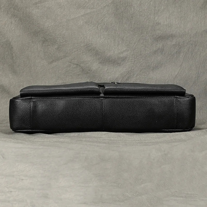 Real Leather Male Laptop Briefcase