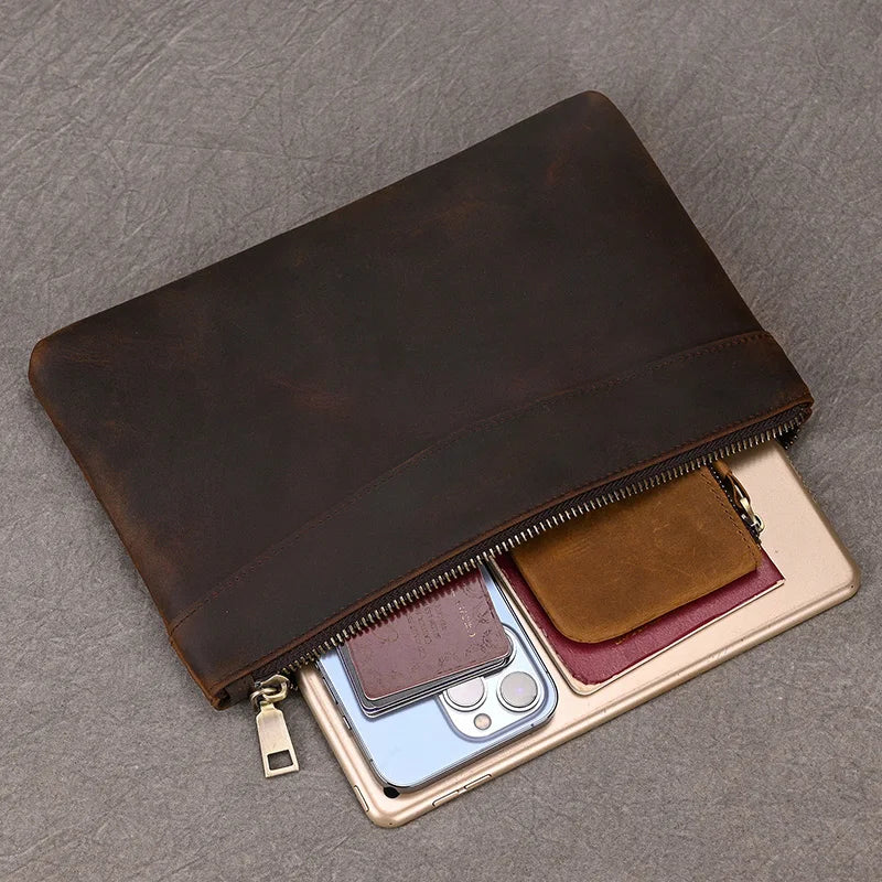 Zipper Business Large Capacity Clutch Bag