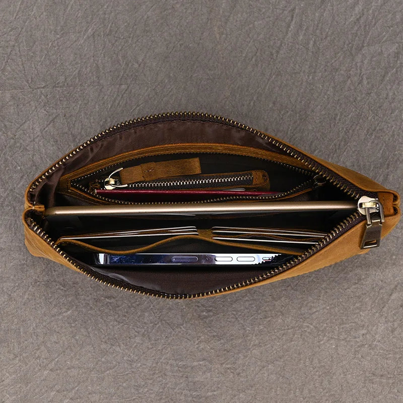 Zipper Business Large Capacity Clutch Bag
