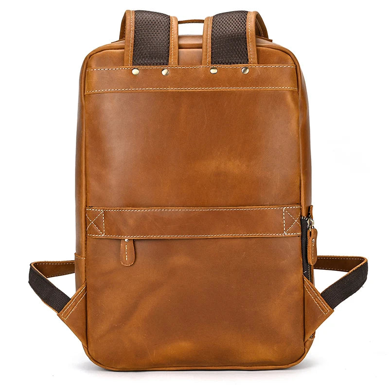 Single Zipper 15.6 inch laptop Retro Rucksack