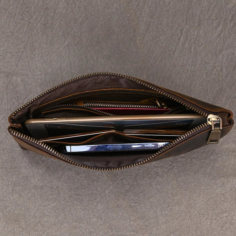 Zipper Business Large Capacity Clutch Bag