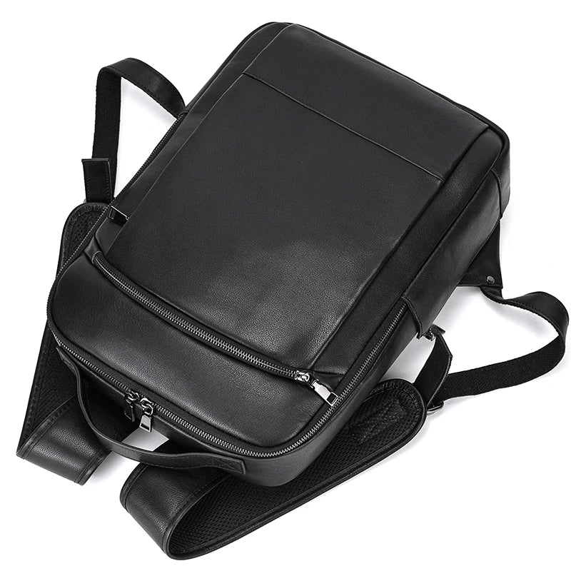 Single Zipper 15.6 inch laptop Retro Rucksack
