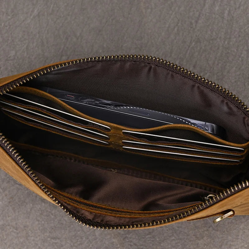 Zipper Business Large Capacity Clutch Bag