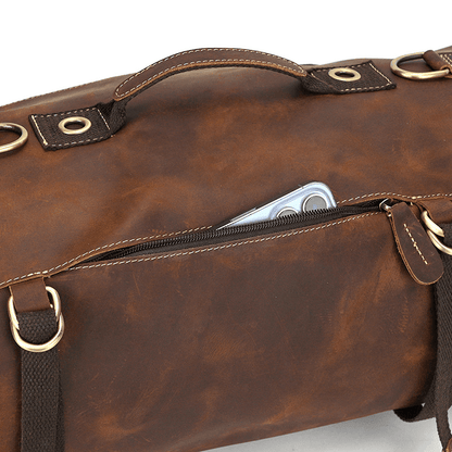 Brown Leather Backpack