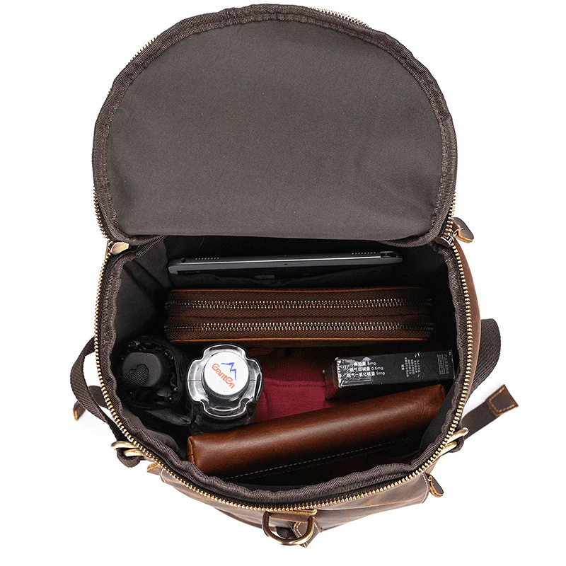 Brown Leather Backpack