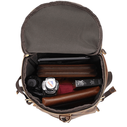 Brown Leather Backpack