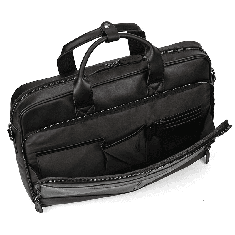 Classic Leather Bag for Laptop Men's Briefcase