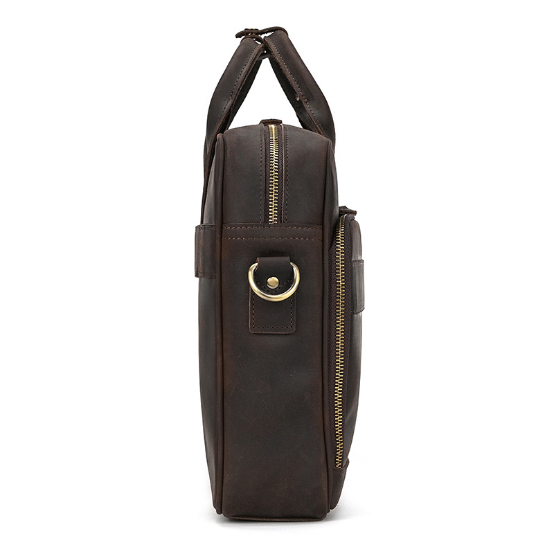 Classic Leather Bag for Laptop Men's Briefcase