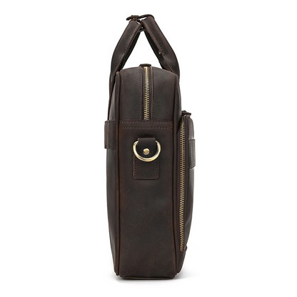 Classic Leather Bag for Laptop Men's Briefcase
