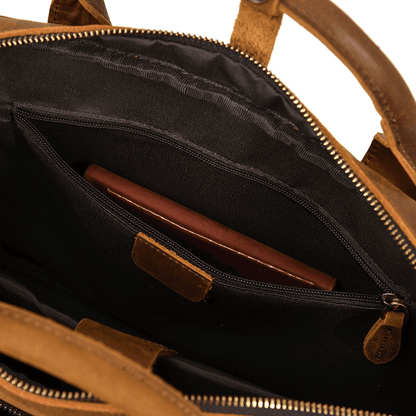 Classic Leather Bag for Laptop Men's Briefcase