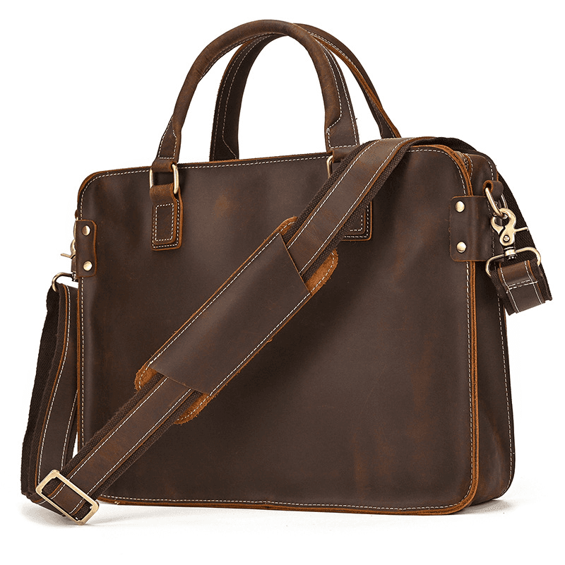 Elegant Leather Bag for Laptop for Men Business Briefcase