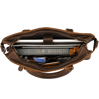 Elegant Leather Bag for Laptop for Men Business Briefcase