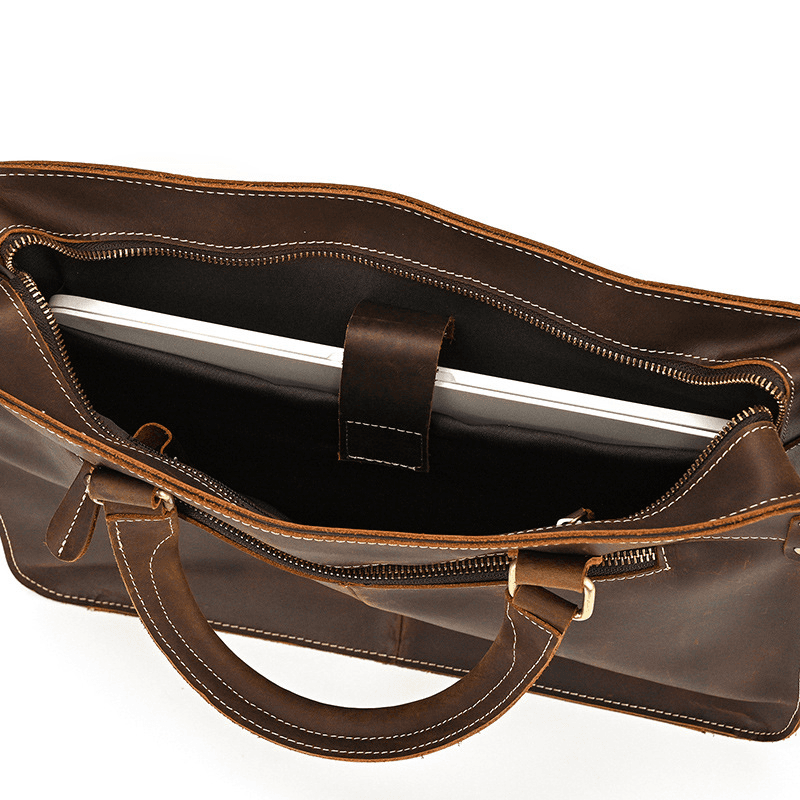 Elegant Leather Bag for Laptop for Men Business Briefcase