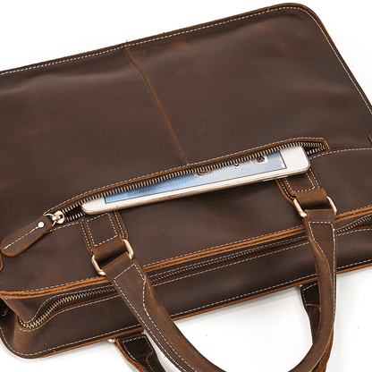 Elegant Leather Bag for Laptop for Men Business Briefcase