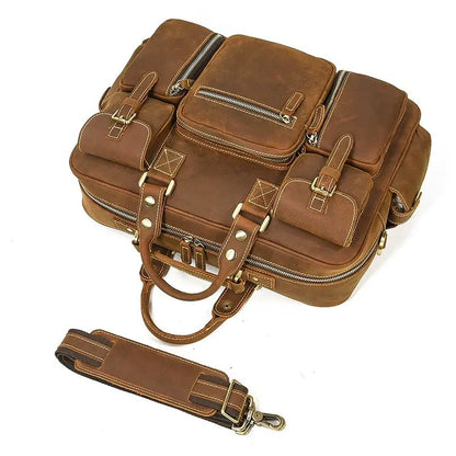Leather Laptop Briefcase for Work and Travel