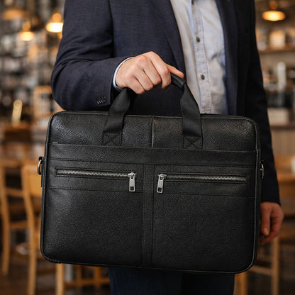 Men's Genuine Leather Business Briefcase