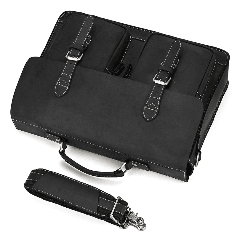Men’s Leather Portfolio Messenger Bag