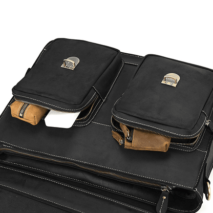 Men’s Leather Portfolio Messenger Bag