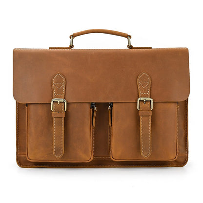 Men’s Leather Portfolio Messenger Bag