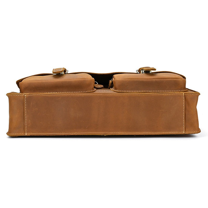 Men’s Leather Portfolio Messenger Bag