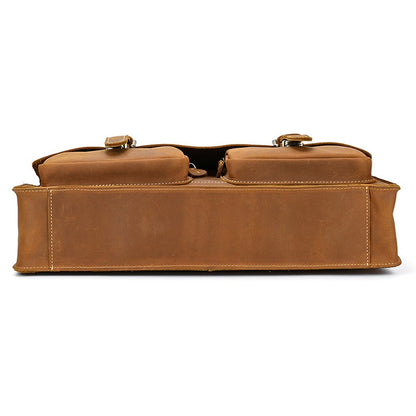Men’s Leather Portfolio Messenger Bag