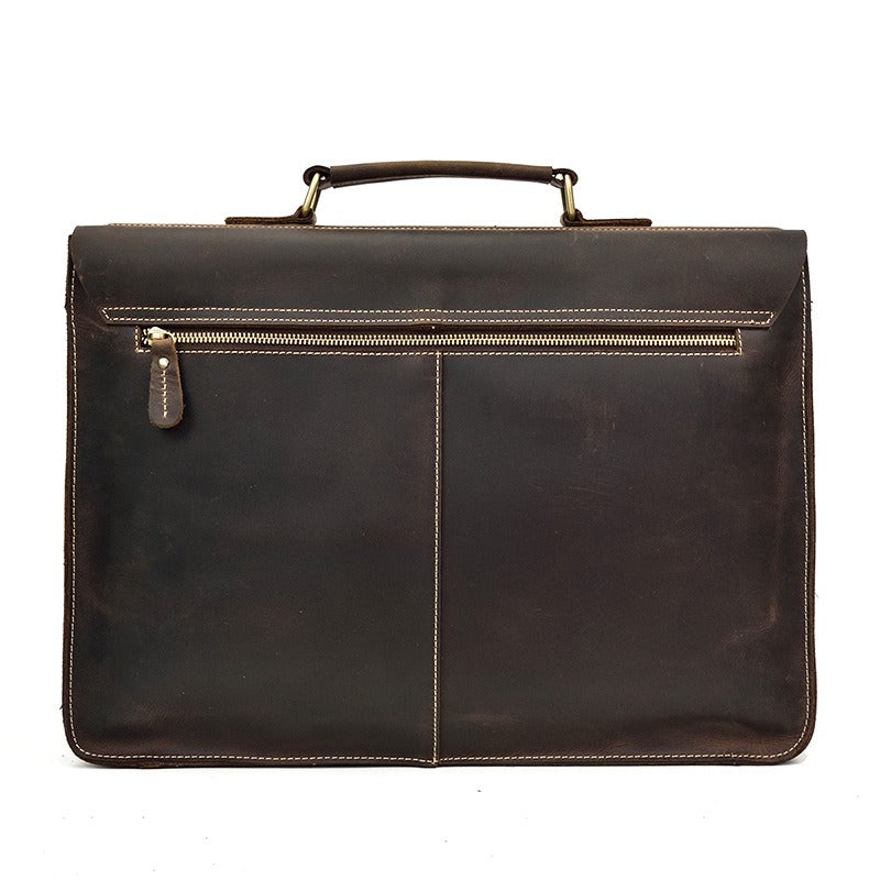 Men’s Leather Portfolio Messenger Bag