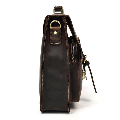 Men’s Leather Portfolio Messenger Bag