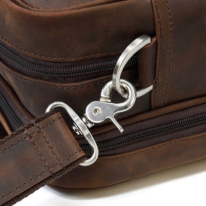 17 inch Laptop Cowhide Male Tote Big Briefcase