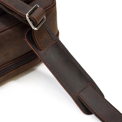 17 inch Laptop Cowhide Male Tote Big Briefcase