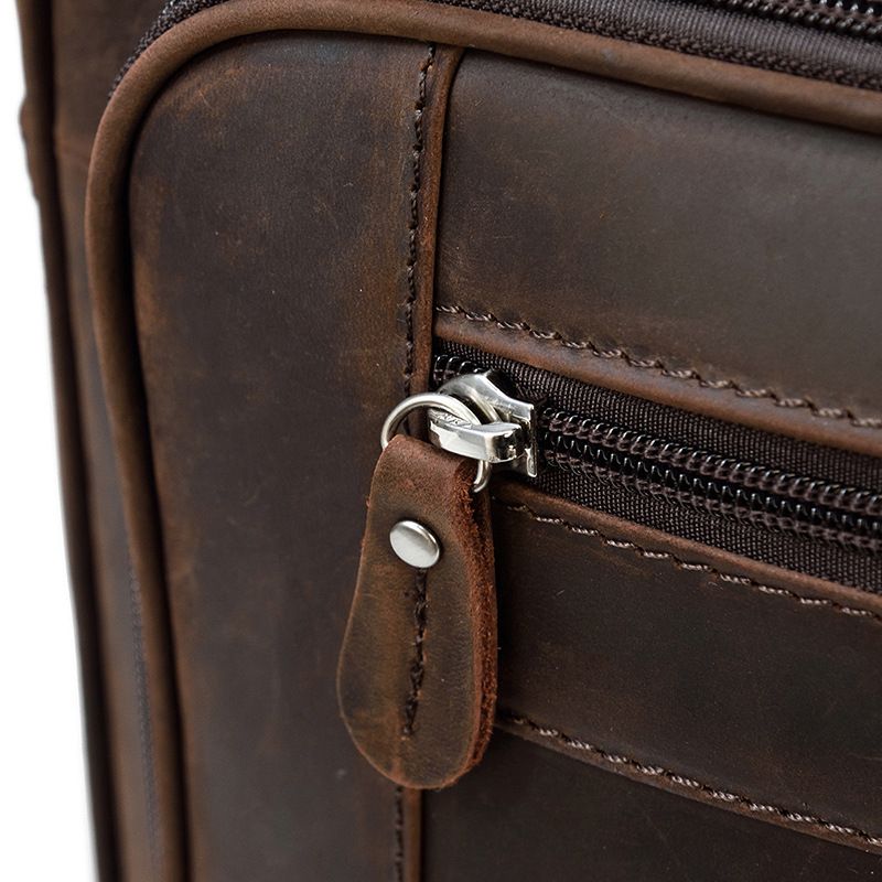 17 inch Laptop Cowhide Male Tote Big Briefcase