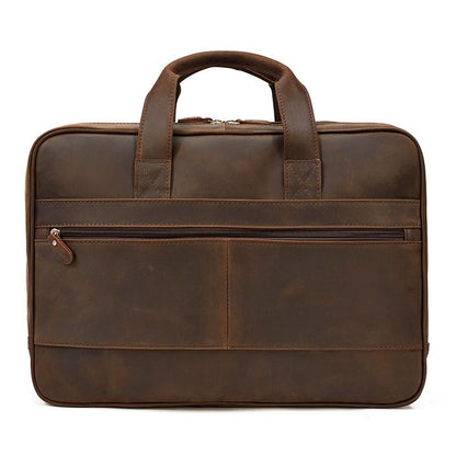 17 inch Laptop Cowhide Male Tote Big Briefcase