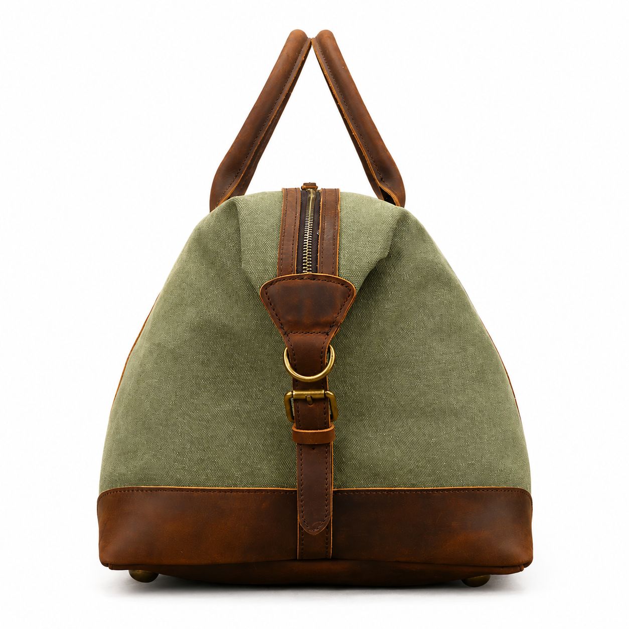 Canvas Genuine Leather Big Capacity Duffle Bag
