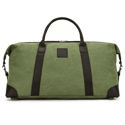 Canvas Genuine Leather Big Capacity Duffle Bag