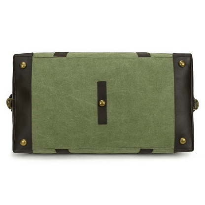 Canvas Genuine Leather Big Capacity Duffle Bag