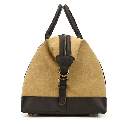 Canvas Genuine Leather Big Capacity Duffle Bag
