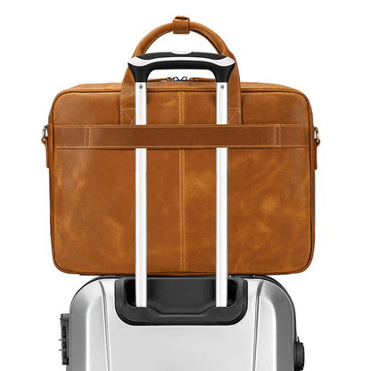 Classic Leather Bag for Laptop Men's Briefcase