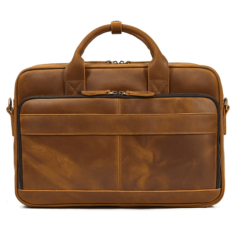 Classic Leather Bag for Laptop Men's Briefcase