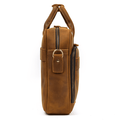 Classic Leather Bag for Laptop Men's Briefcase