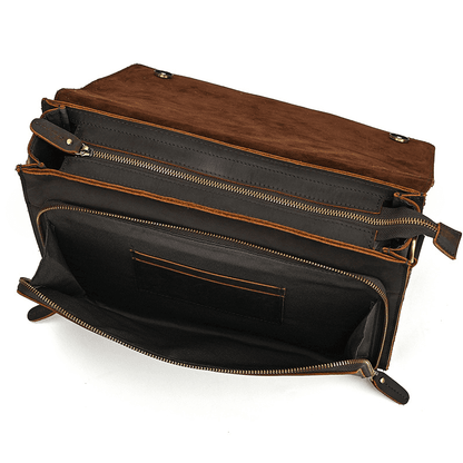 Cow Leather Male Computer Messenger Bag