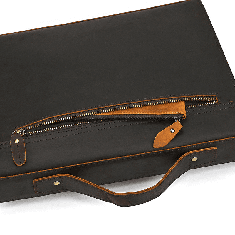 Cow Leather Male Computer Messenger Bag
